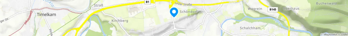 Kartendarstellung des Standorts für Apotheke Schöndorf in 4840 Vöcklabruck